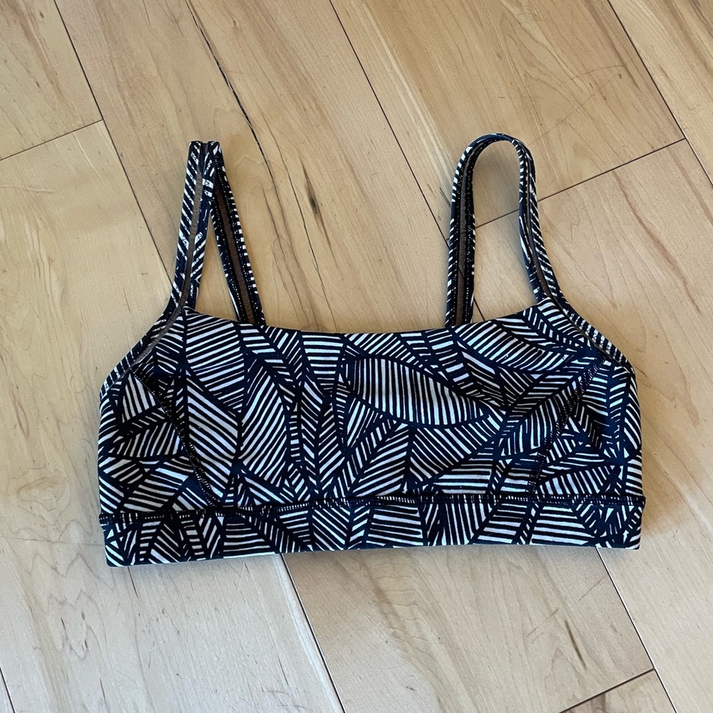 Lululemon Black & White Printed Sports Bra